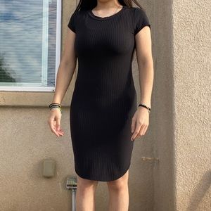 Black Ribbed Dress Size S